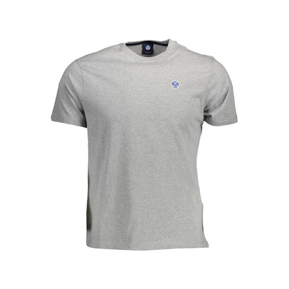 Gray Cotton Men T-Shirt