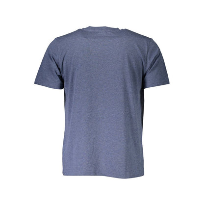 Blue Cotton Men T-Shirt