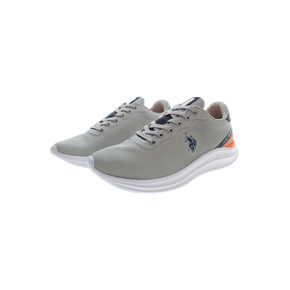 Sleek Gray Sneakers with Iconic Logo