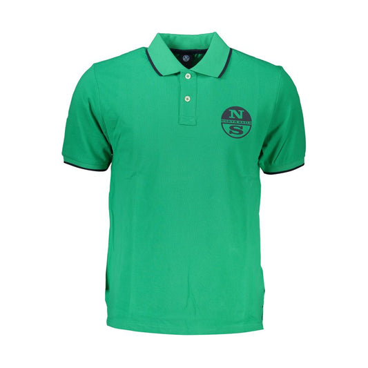 Green Cotton Polo Shirt