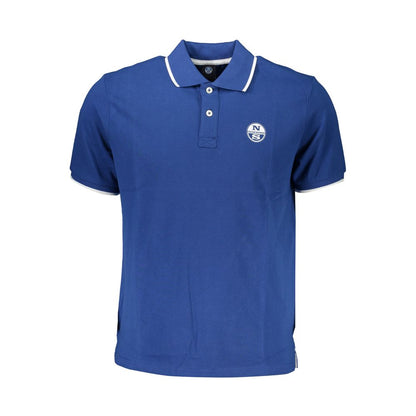 Blue Cotton Polo Shirt