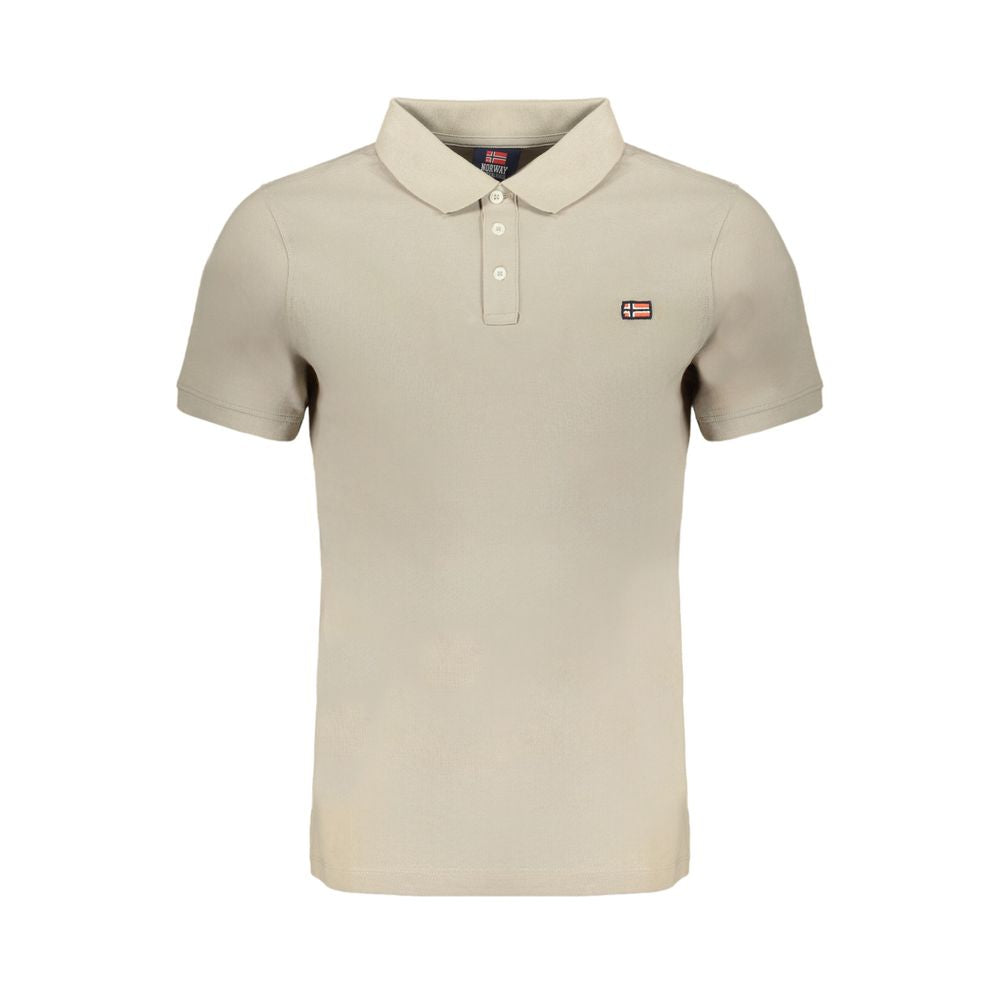 Beige Cotton Polo Shirt