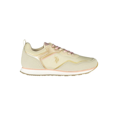 Beige Polyester Sneaker