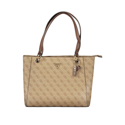 Beige Polyethylene Handbag