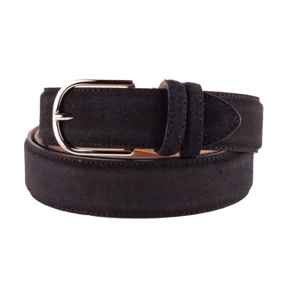 Elegant Black Suede Calfskin Belt