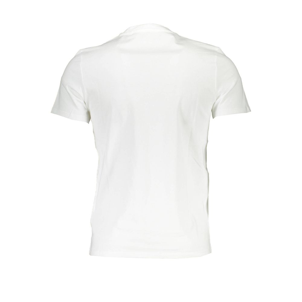 Sleek Slim Fit White Tee with Logo Print