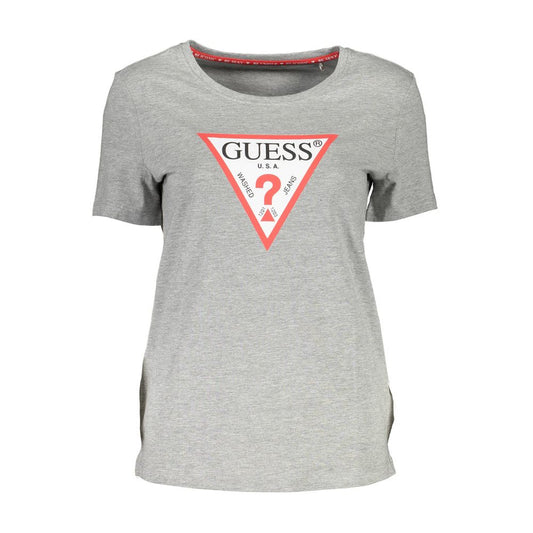 Gray Cotton Women T-Shirt