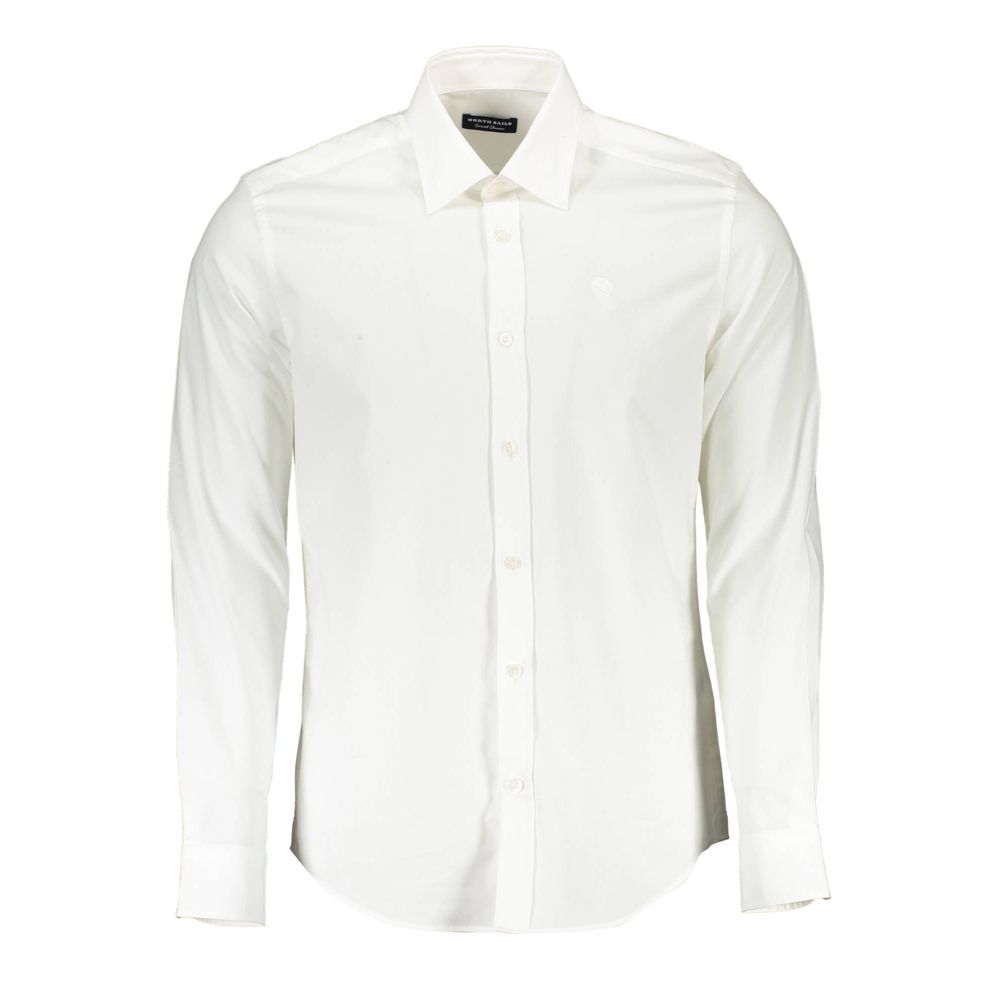 White Cotton Mens Shirt