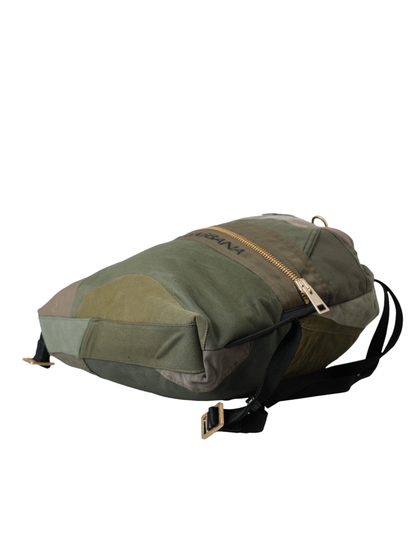 Military Green Patchwork Rucksack Backpack Bag