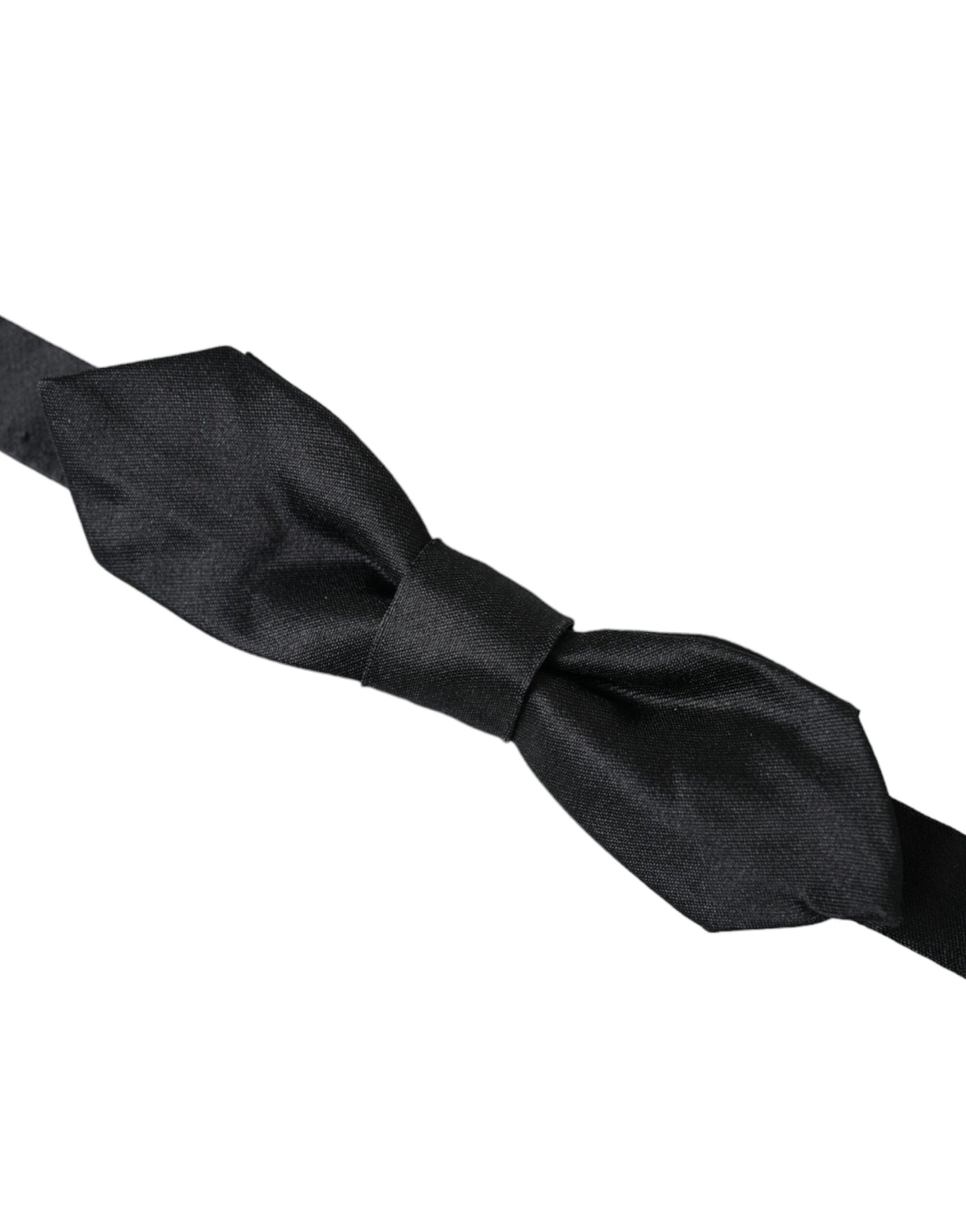 Black Satin Silk Adjustable Neck Men Bow Tie