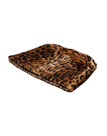 Brown Leopard Fur Women Bucket Hat