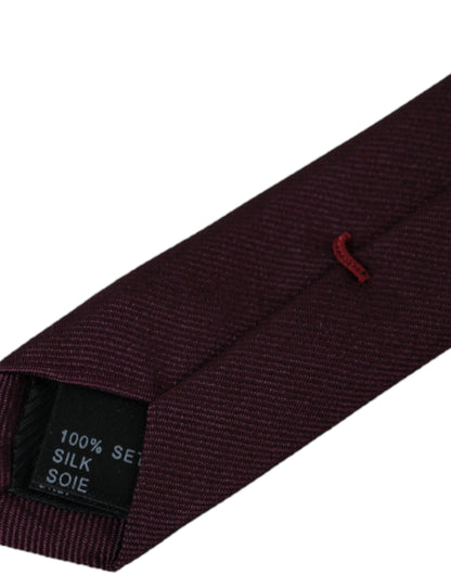 Bordeaux Solid 100% Silk Adjustable Men Tie