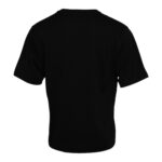 Black Cotton Round Neck Short Sleeves T-shirt