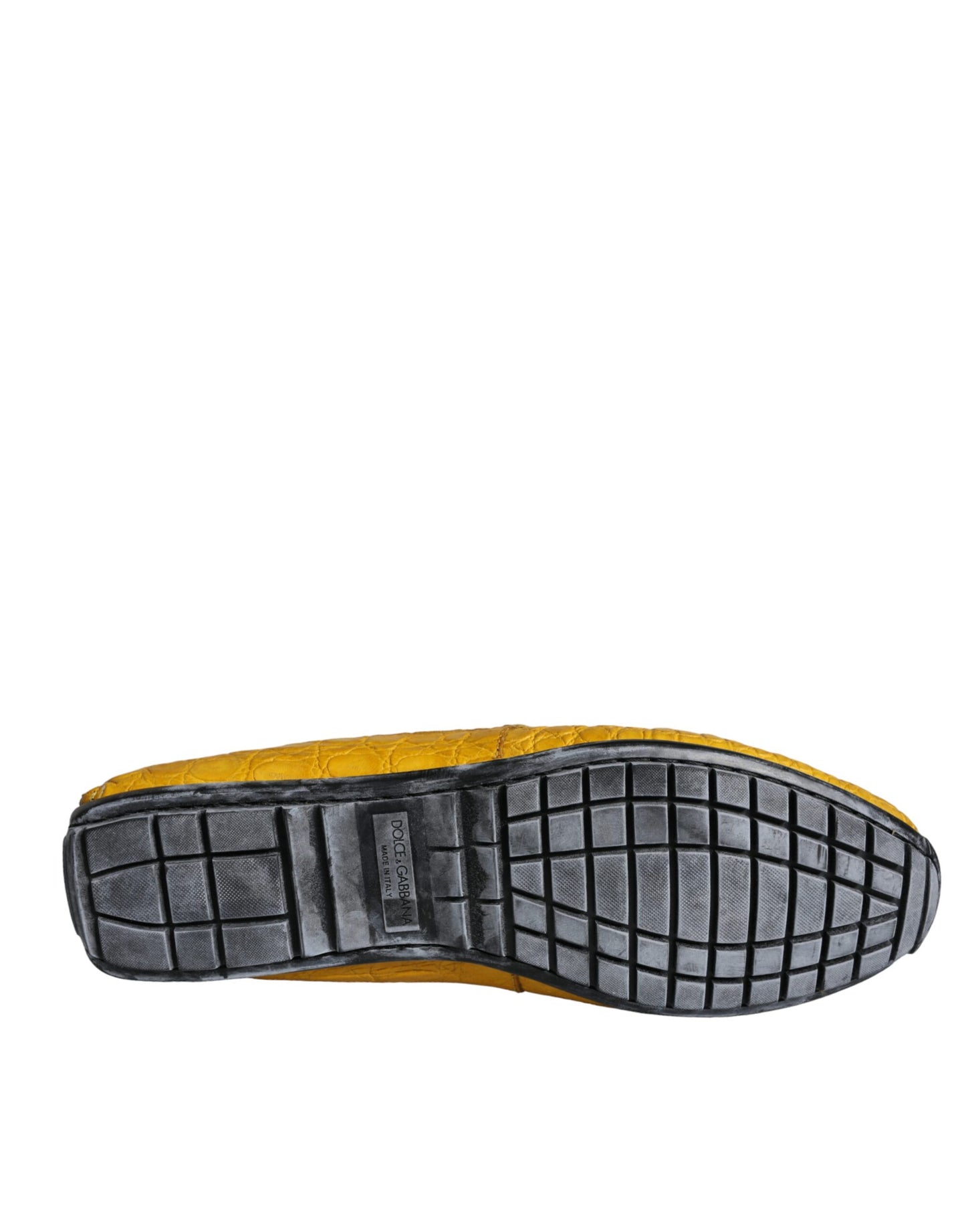 Yellow Leather Slip Mocassin Loafers Shoes