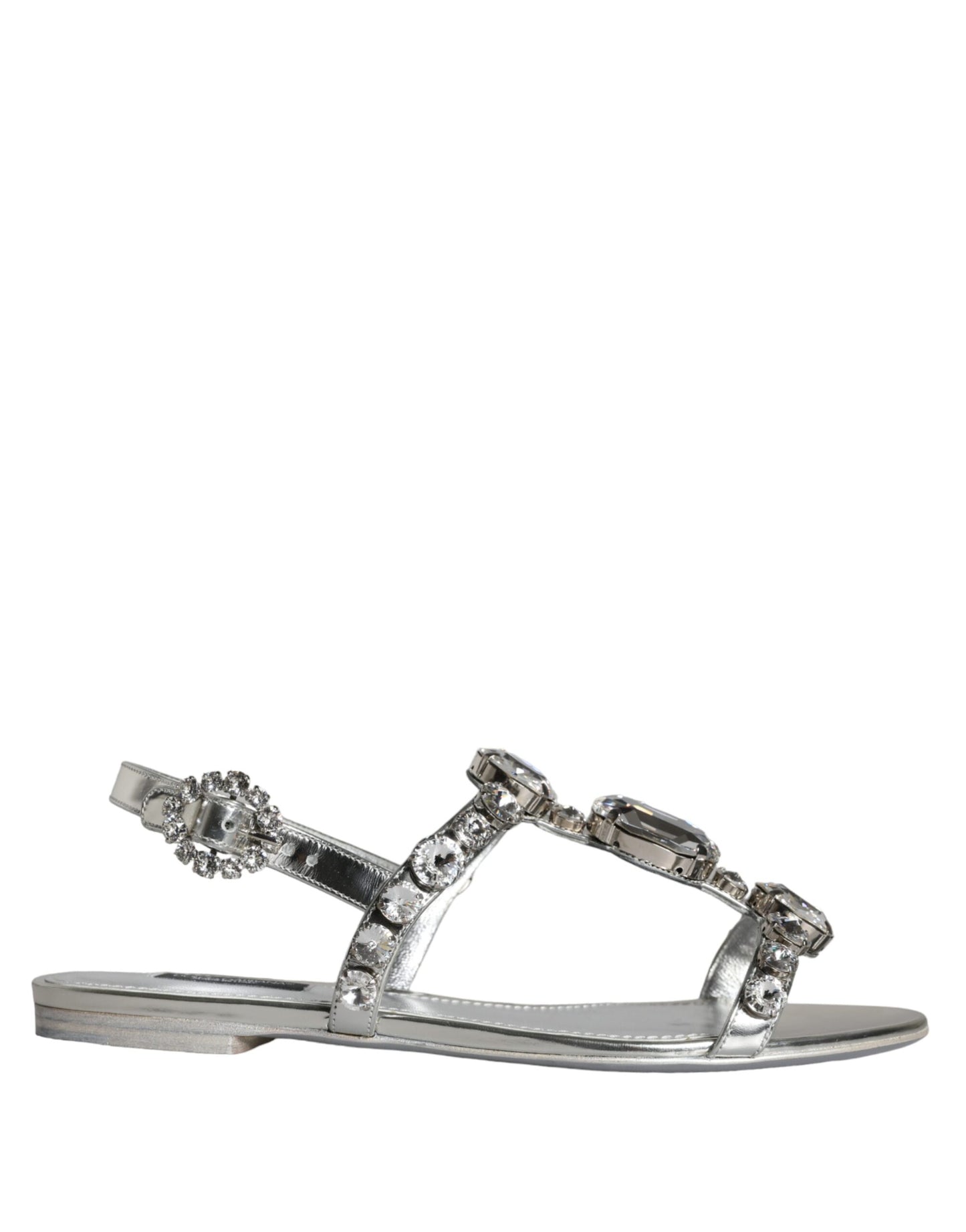 Silver Crystal Sandals Flats Flip Flops Shoes