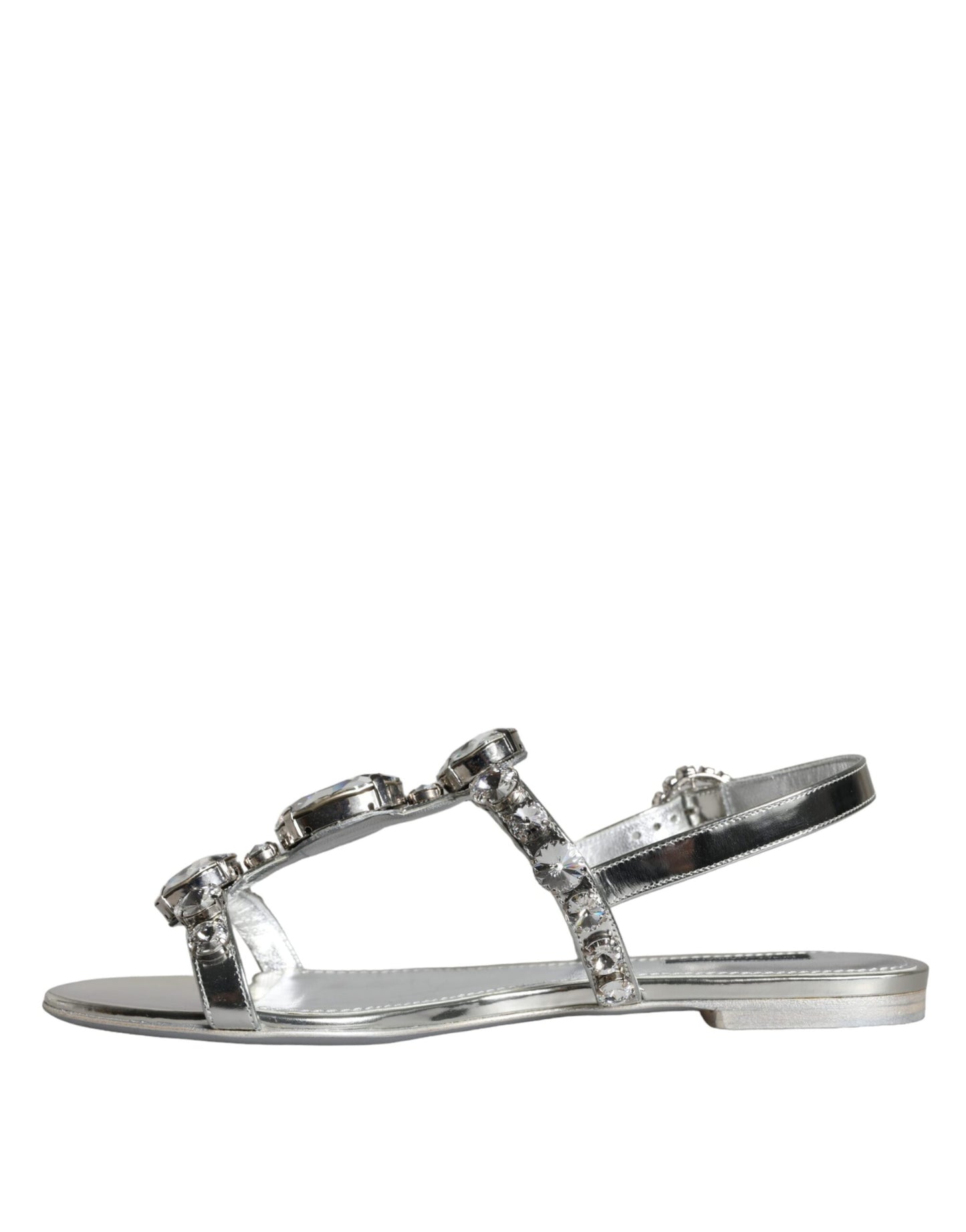 Silver Crystal Sandals Flats Flip Flops Shoes