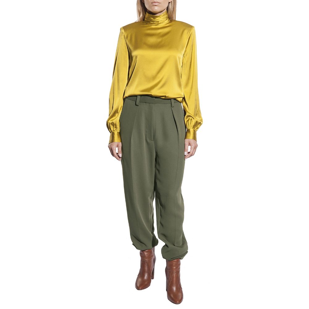 Green Polyester Jeans & Pant