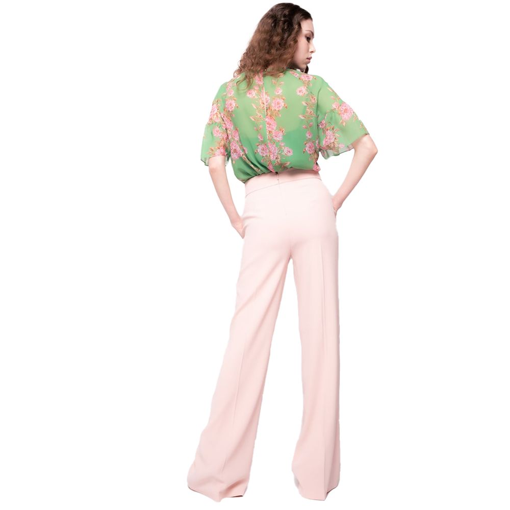 Pink Polyester Jeans & Pant