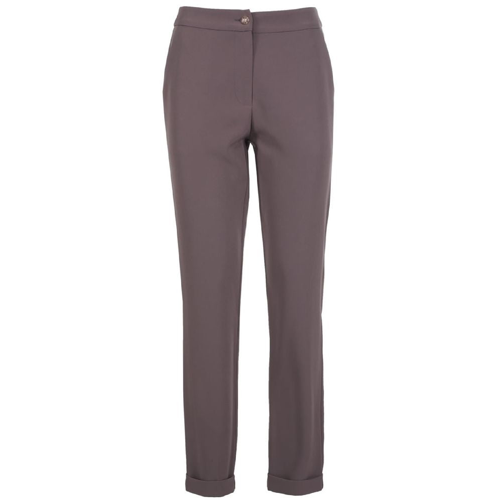 Gray Polyester Jeans & Pant