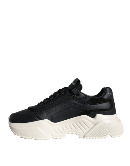 Black White DAYMASTER Leather Sneakers Shoes