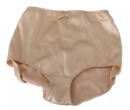 Beige Flower Logo Stretch Bottoms Underwear