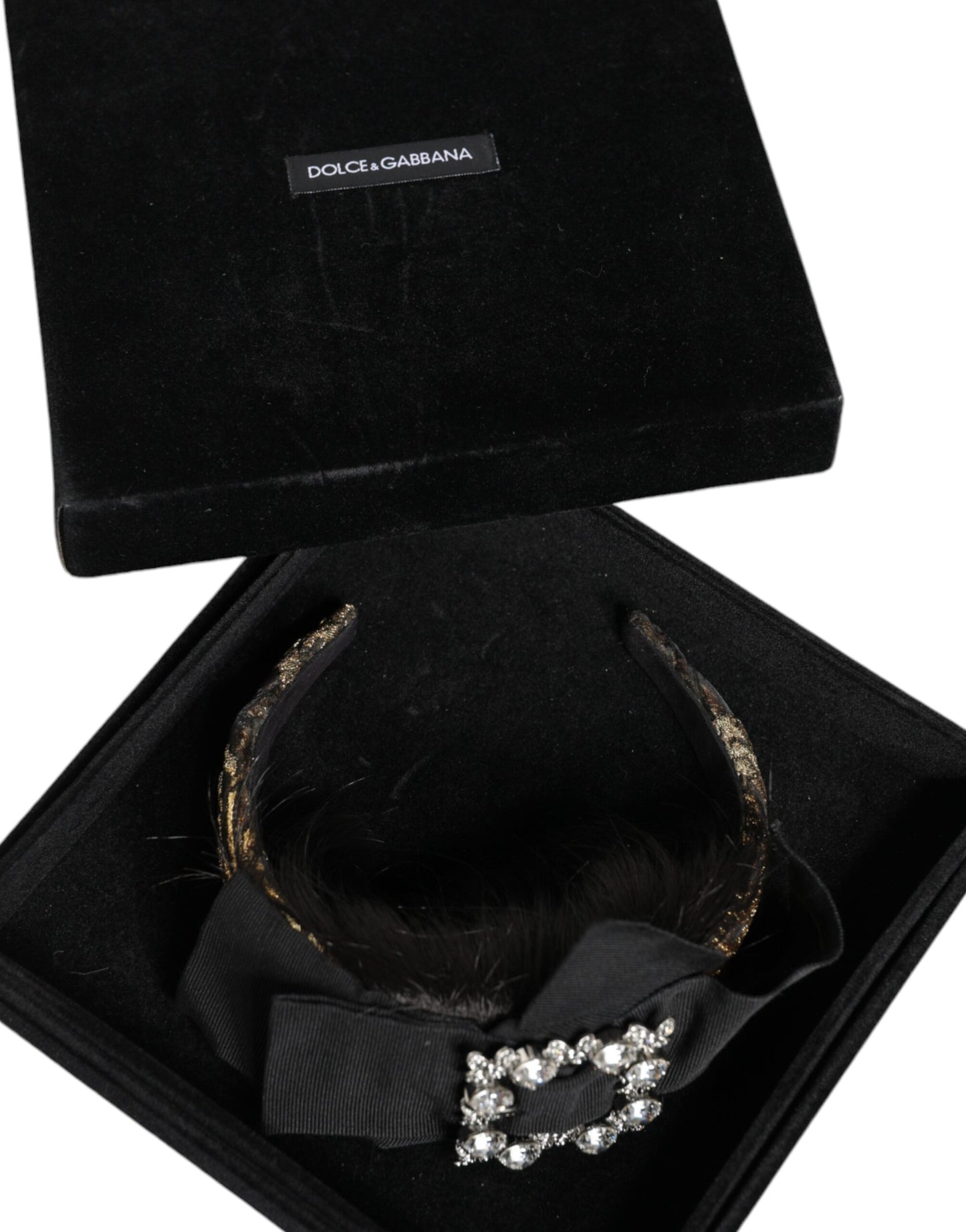 Black Hair Parrucchiera Crystal Headband Diadem