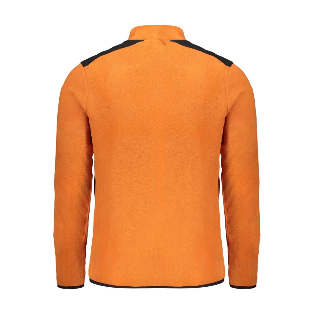 Orange Polyester Men Sweater