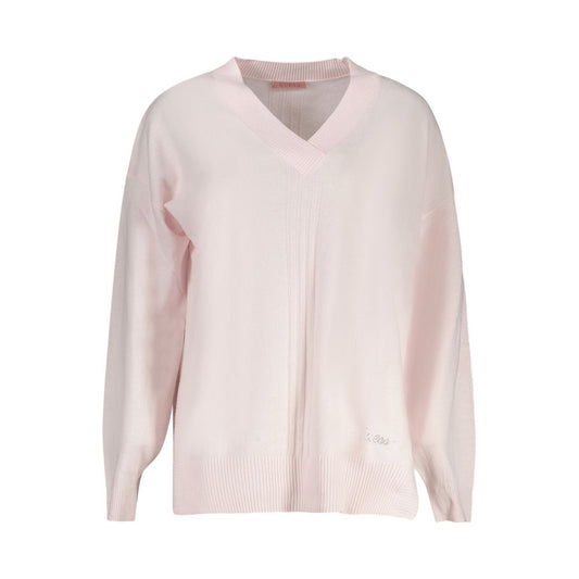 Pink Acrylic Women Sweater