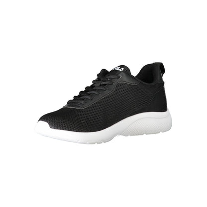 Black Polyester Women Sneaker