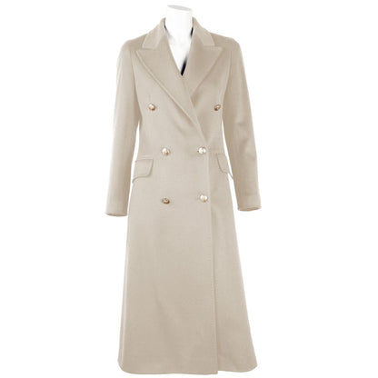 Beige Wool Vergine Jackets & Coat