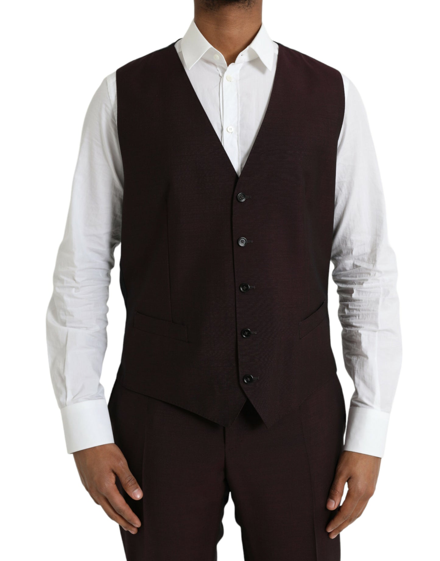 Maroon Wool MARTINI Formal 3 Piece Suit