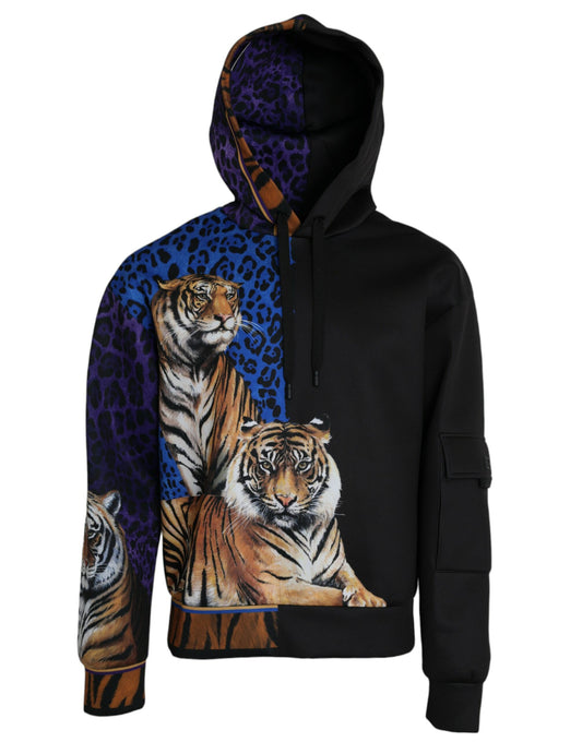 Multicolor Tiger Hooded Sweatshirt Sweater