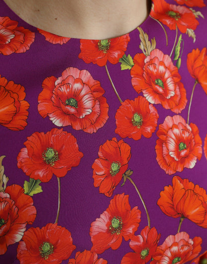 Vibrant Floral Silk Charmeuse Dress