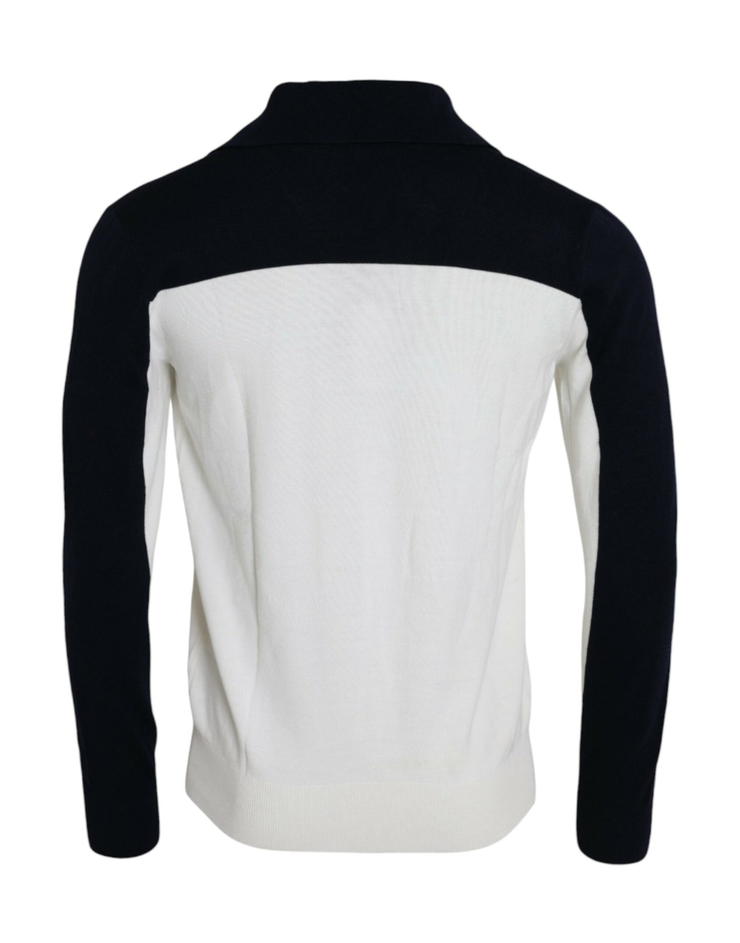 White Black SICILIA Henley Shirt Pullover Sweater