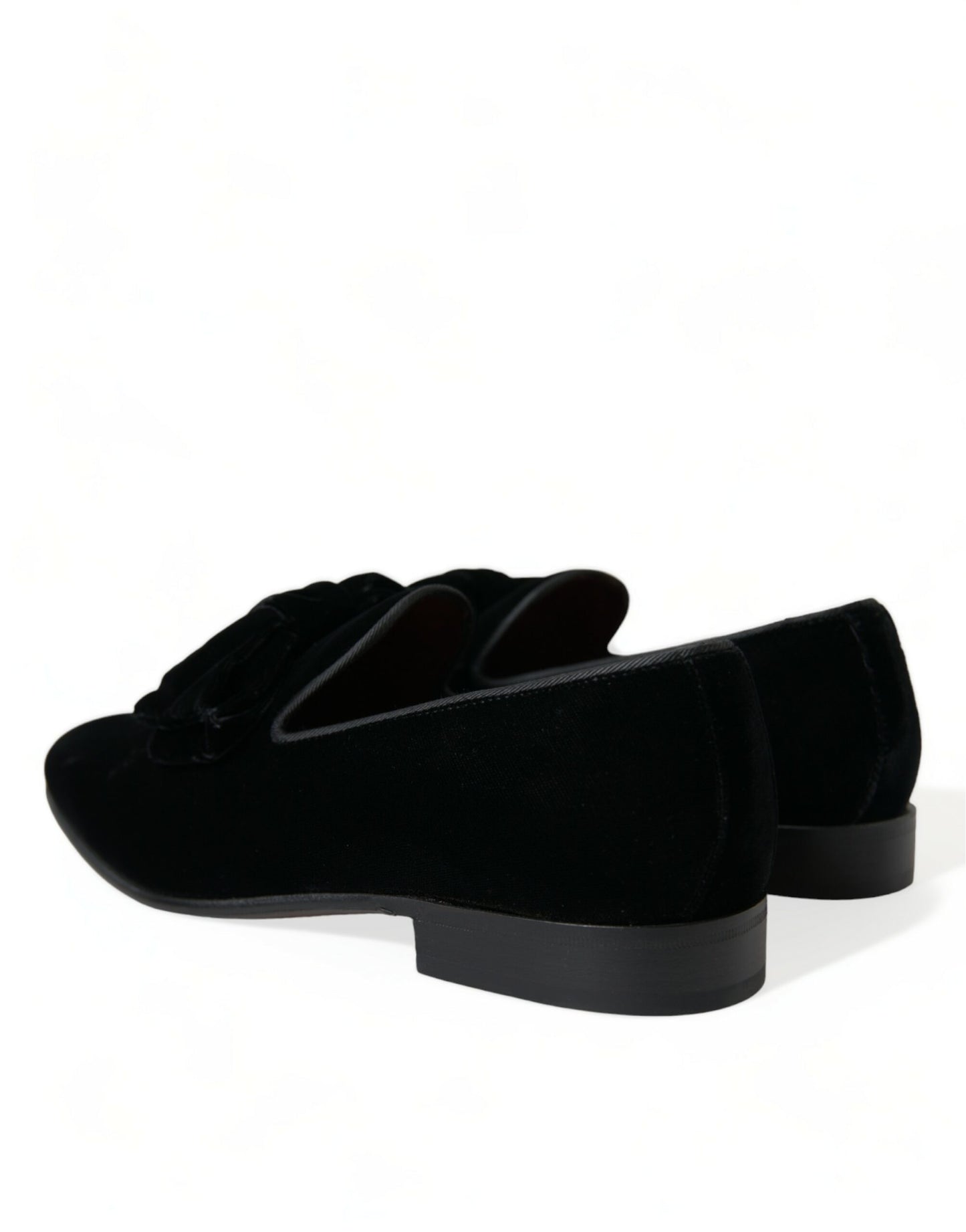Elegant Black Velvet Loafers - Men's Luxury Footwear