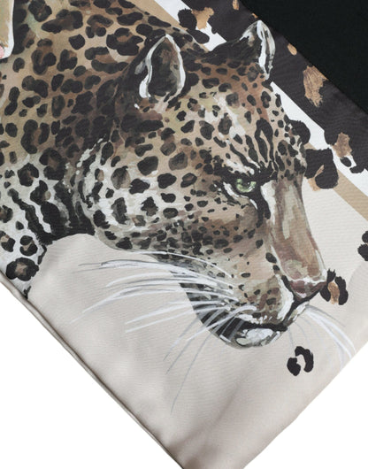 Elegant Leopard Print Crew Neck Tee