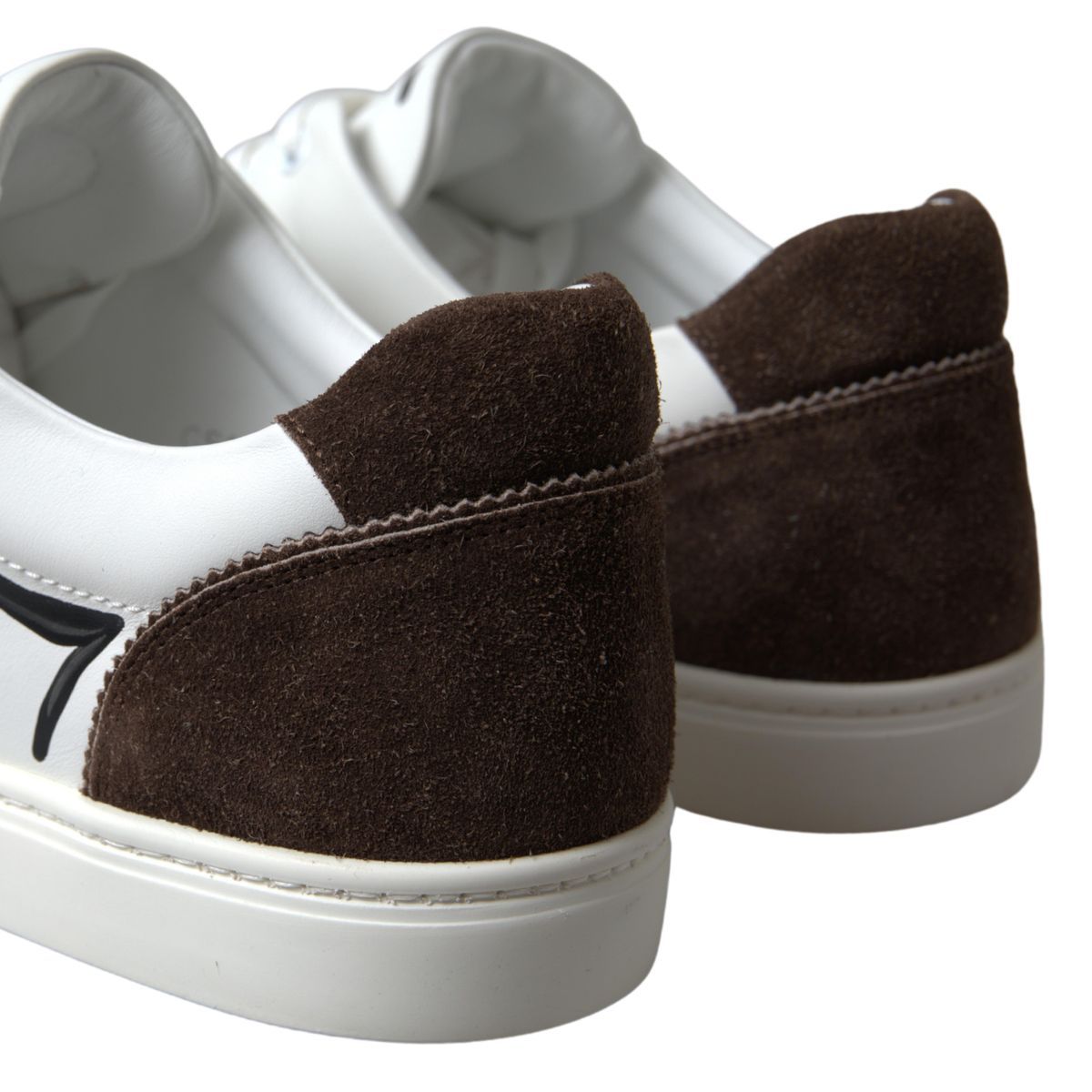 Sleek White Leather Casual Sneakers