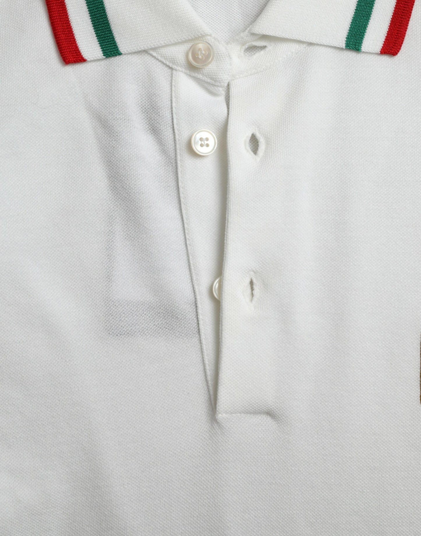 Elegant White Cotton Polo with Logo Detail