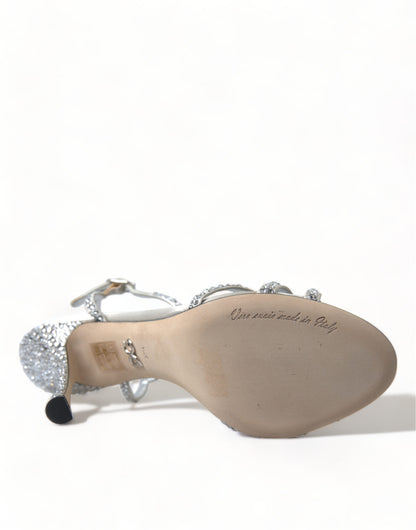 Elegant Crystal Embellished Heels Sandals