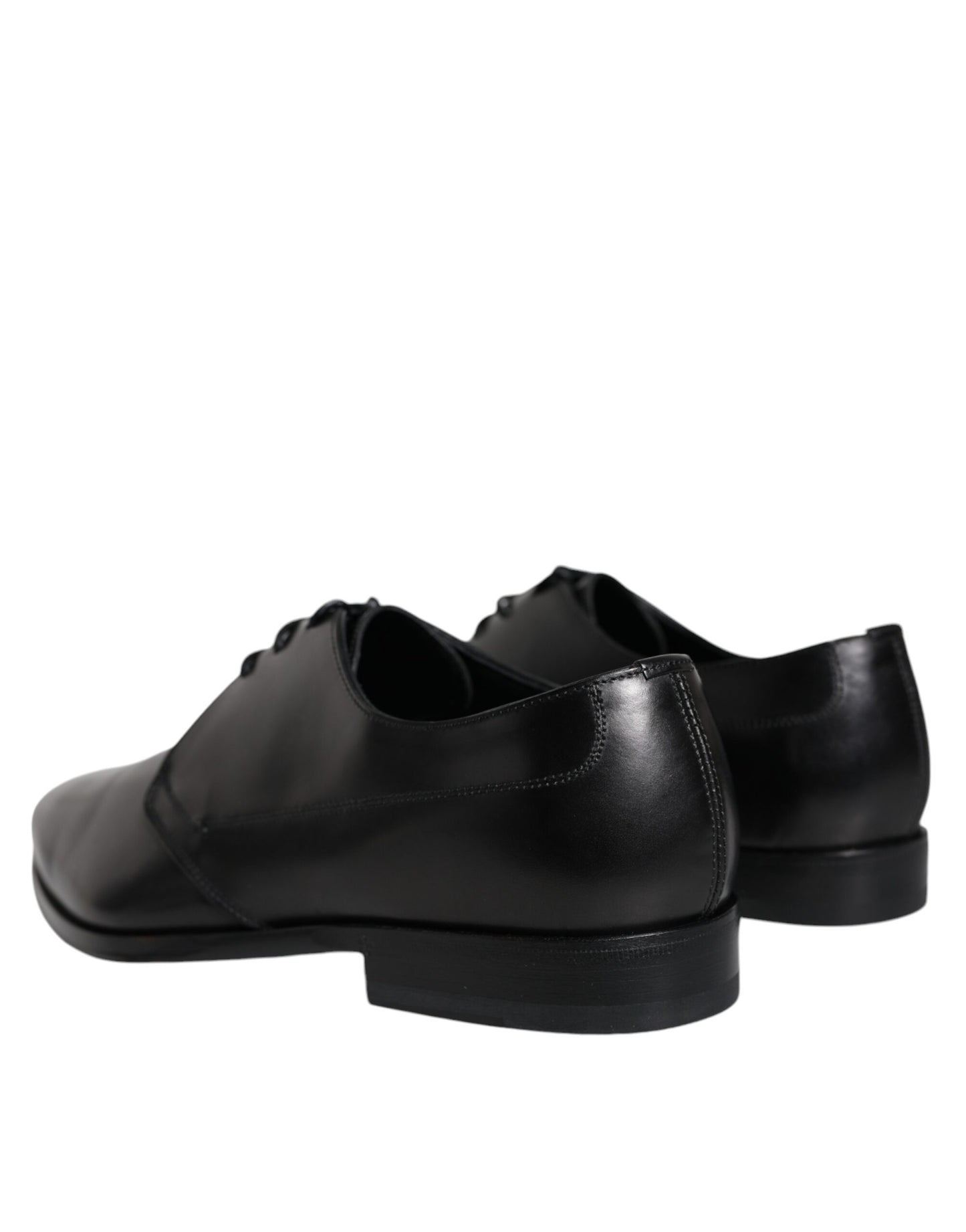 Black Leather Derby Formal Dress Shoes