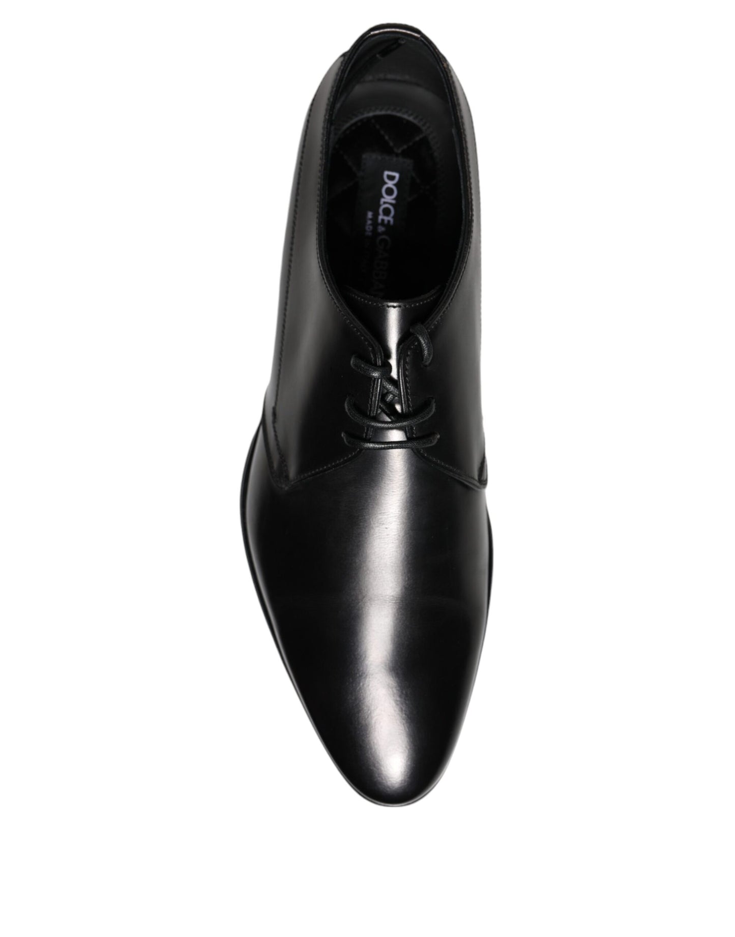 Black Leather Derby Formal Dress Shoes