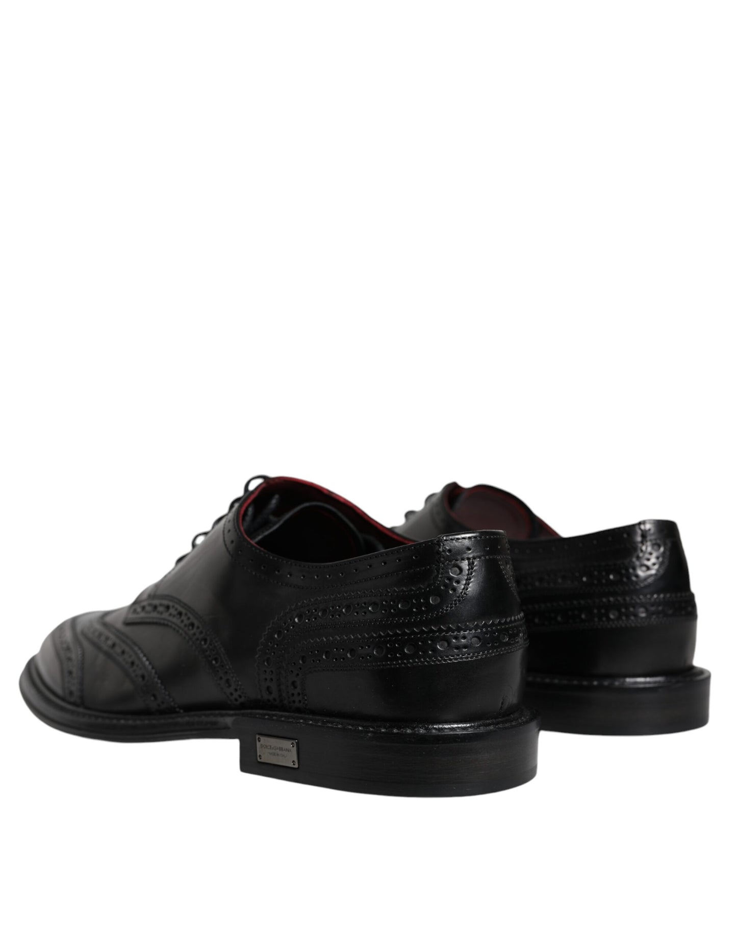 Black Leather Oxford Wingtip Formal Shoes