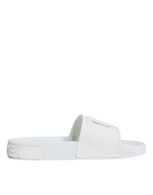 White Rubber Slides Sandals Beachwear Shoes