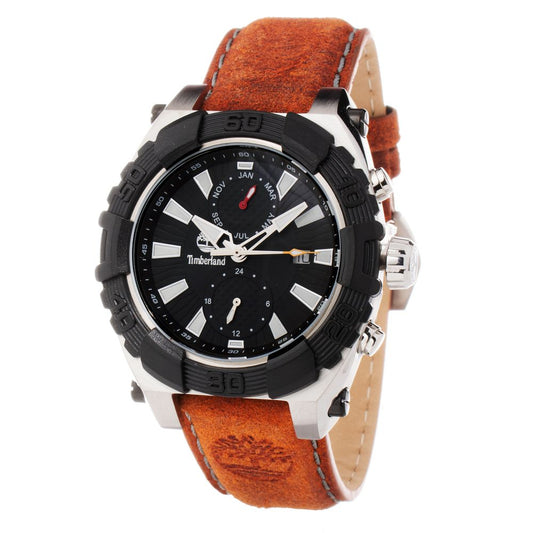Brown Leather Sport Watch