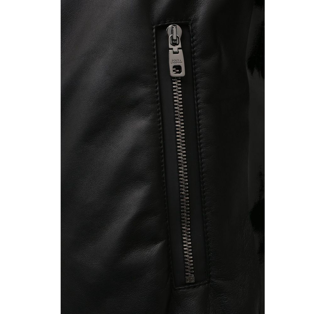 Black Leather Di Lambskin Jacket