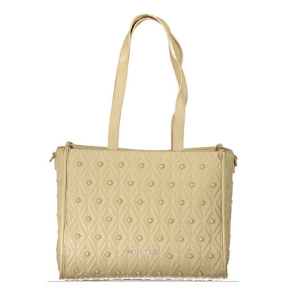 Beige Polyester Handbag