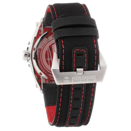 Black Leather Sport Watch