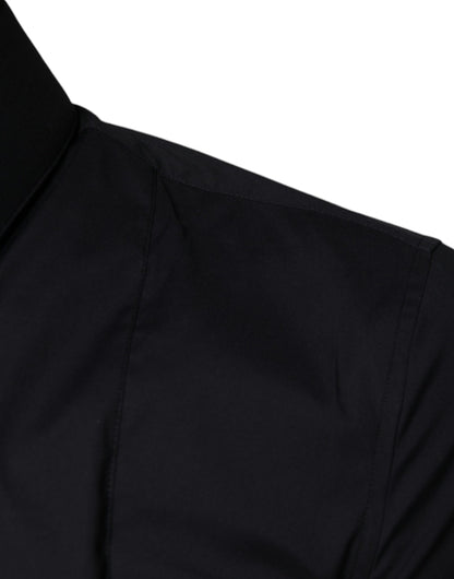 Black Logo Embroidered SICILIA Dress Shirt