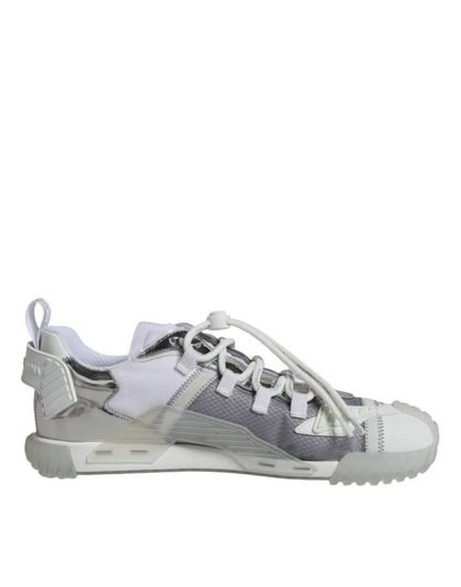 White Silver Low Top NS1 Sneakers Shoes