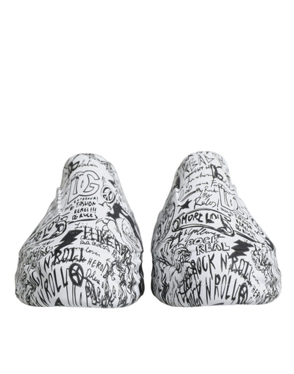 White Black Graffiti Daymaster Sneakers Shoes